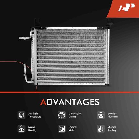 A-Premium Air Conditioning A/C Contenser متوافق مع Dodge RAM 1500 1994-1997 ، RAM 1500 1998 3.9L ، RAM 2500 3500 1994-1997 in Saudi Arabia