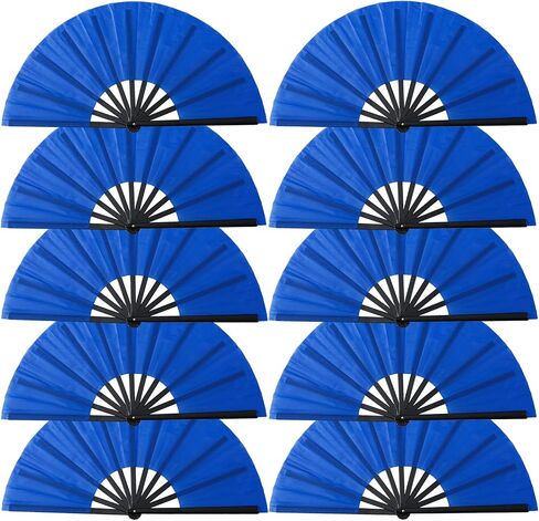 Jwshang Boots on the Ground Hand Fan Coll Collable Proving Fans ، مشجعي Clack للرقص على الخط ، مروحة زخرفية محمولة محمولة للرقص ، Kung Fu ، حفل زفاف ، حفلة (أسود ، 10pcs-13 بوصة) in Kuwait