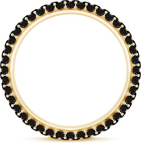 Lab Created Black Diamond Eternity Ring in Gold for Women, 2.25 cttw, Aaaa Quality in Saudi Arabia