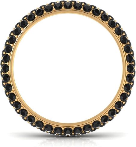 Lab Created Black Diamond Eternity Ring in Gold for Women, 2.25 cttw, Aaaa Quality in Saudi Arabia