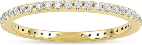IGI Certified 14K Gold 1/3Ct TDW Diamond Eternity Wedding Band Love Gift for Women (H-I, I2) in Saudi Arabia