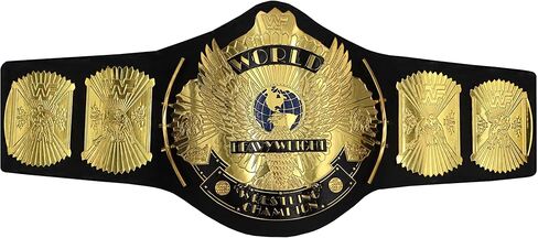 TRUE SAGA - Winged Eagle Wrestling Title Belt Class One Replica - Adult Waist Size Up to 46" - 2mm Metal Leather Strap in Saudi Arabia