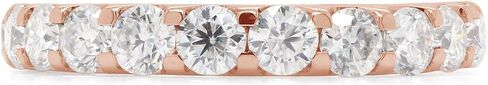 Savearth Diamonds 2 قيراط مقطوعة مختبر خلق موياسانيت الماس الكامل الخالص قابلة للتكديس حلقة الزفاف في الذهب 14K على المجوهرات الفضية الاسترليني للنساء (وضوح VVS1 ، 2 CTTW) in Saudi Arabia