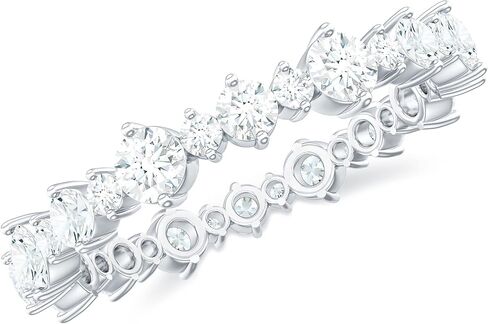 خاتم الأبدية المعتمدة من Moissanite للنساء ، D-VS1 جودة ، خاتم الذكرى السنوية (جاهزة للهدية) in Saudi Arabia