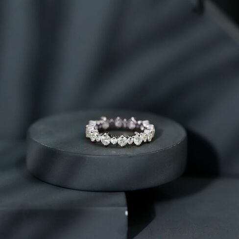 خاتم الأبدية المعتمدة من Moissanite للنساء ، D-VS1 جودة ، خاتم الذكرى السنوية (جاهزة للهدية) in Saudi Arabia