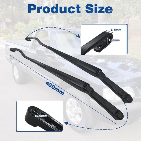 W0182-V316273 Front Windshield Wiper Arm Pair for 1994-2004 Chevrolet S10 Pickup - Front Driver & Passenger Side Set Windshield Wiper Arm Set in Saudi Arabia