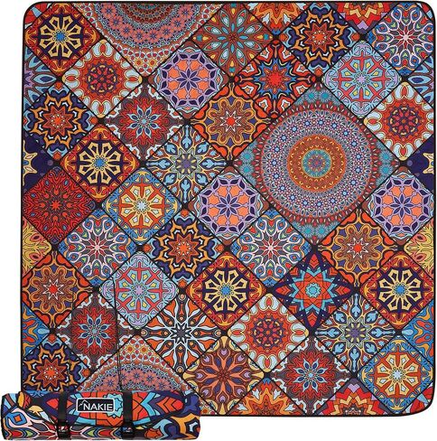 Picnic Blanket - Extra Large, Waterproof, Machine Washable, Easy Storage. Perfect for Camping, Picnics & Outdoor, Children by The Beach or Playing with Dog, 2m x 2m cm (Sound of Summer) in Saudi Arabia