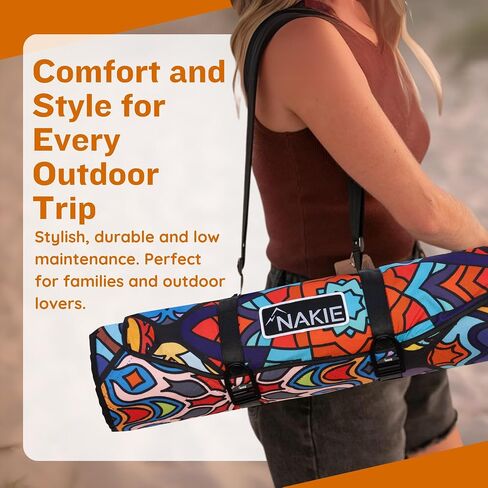 Picnic Blanket - Extra Large, Waterproof, Machine Washable, Easy Storage. Perfect for Camping, Picnics & Outdoor, Children by The Beach or Playing with Dog, 2m x 2m cm (Sound of Summer) in Saudi Arabia