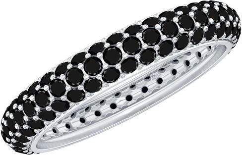 Lab Created Black Diamond Eternity Ring in Gold for Women, 2.25 cttw, Aaaa Quality in Saudi Arabia