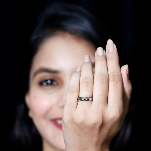 Lab Created Black Diamond Eternity Ring in Gold for Women, 2.25 cttw, Aaaa Quality in Saudi Arabia