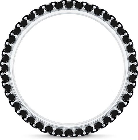 Lab Created Black Diamond Eternity Ring in Gold for Women, 2.25 cttw, Aaaa Quality in Saudi Arabia