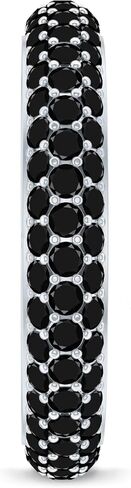 Lab Created Black Diamond Eternity Ring in Gold for Women, 2.25 cttw, Aaaa Quality in Saudi Arabia