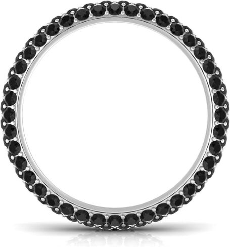 Lab Created Black Diamond Eternity Ring in Gold for Women, 2.25 cttw, Aaaa Quality in Saudi Arabia