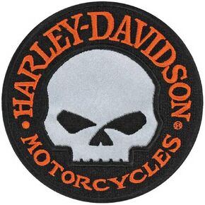 Harley-Davidson 4 Inch Willie G Skull Reflective Embridered Emblem Sew-On Patch in Kuwait