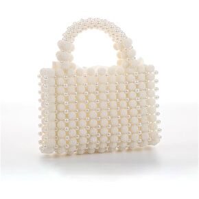 Noble Crystal Beaded Evening Bag Wedding Clutch with Pearl Chain shoulder bag Handbag evening dress bag in Kuwait