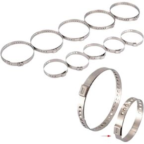 10PCS Universal Adjustable Drive Shaft CV Boot Clamp Kit For Axle CV Joint Boot Crimp Stainless Steel Compatible With Various Vehicles in Kuwait