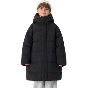 marc & janie Boys Ultralight Seamless Hooded Long Down Coat Full Zip Warm Jacket Outerwear 241566 in Saudi Arabia
