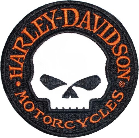 Harley-Davidson 4 Inch Willie G Skull Reflective Embridered Emblem Sew-On Patch in Kuwait