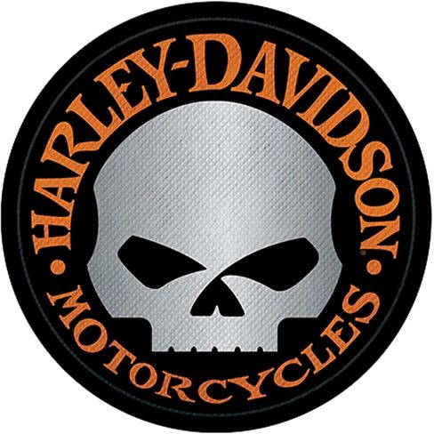 Harley-Davidson 4 Inch Willie G Skull Reflective Embridered Emblem Sew-On Patch in Kuwait