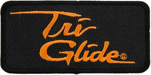 Harley-Davidson 4 in Embroidered Tri Glide Emblem Sew-On Patch - Black/Orange in Saudi Arabia