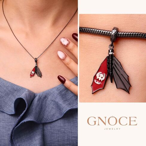GNOCE How to Train Your Dragon Toothless Tail-wagging Pendant Dangle Charm for Women, S925 Sterling Silver Dangle Charms for Women Wife, Valentine‘s Day, Mother’s Day Jewelry (Toothless) in Saudi Arabia