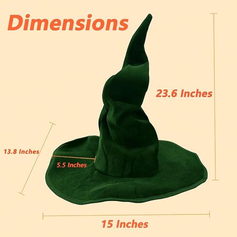 Witch Hat Adult, Ruched Witches Hat for Women, Velvet Wizard Hats for Halloween Party Cosplay Costume Accessory in Saudi Arabia