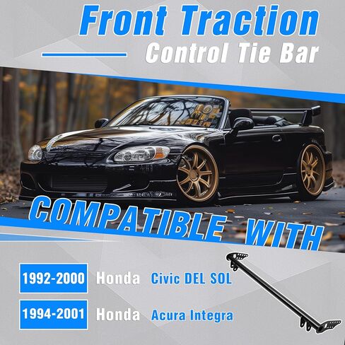 KUAFU Front Traction Control Tie Bar Compatible With 1992-2000 Honda Civic Del Sol, 1994-2001 Acura Integra Aluminum in Saudi Arabia