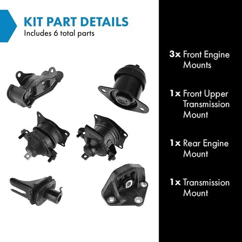 TRQ Engine & Transmission Mount Kit Fits 1997-2006 Jeep Wrangler in Saudi Arabia