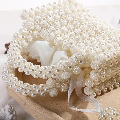 Noble Crystal Beaded Evening Bag Wedding Clutch with Pearl Chain shoulder bag Handbag evening dress bag in Kuwait