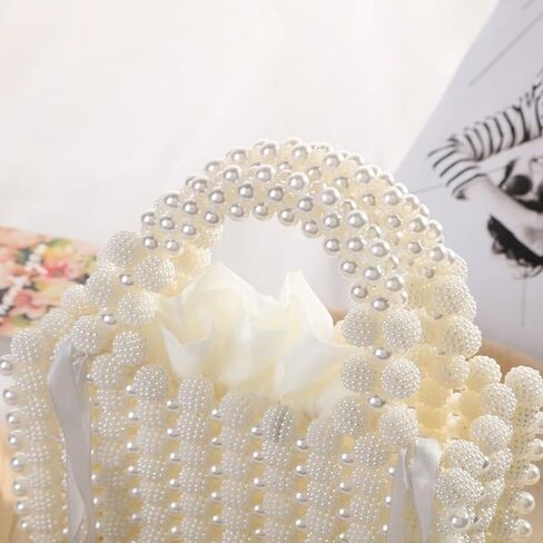 Noble Crystal Beaded Evening Bag Wedding Clutch with Pearl Chain shoulder bag Handbag evening dress bag in Kuwait