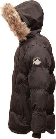 Golden Peak Boys Puffer Jacket Waterproof Winter Coat with Snorkel Hood Faux Fur Sizes 4-20 in Saudi Arabia