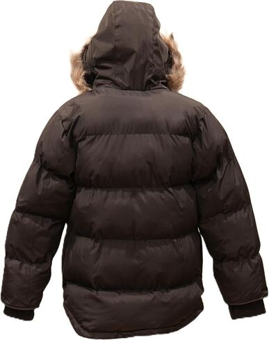 Golden Peak Boys Puffer Jacket Waterproof Winter Coat with Snorkel Hood Faux Fur Sizes 4-20 in Saudi Arabia