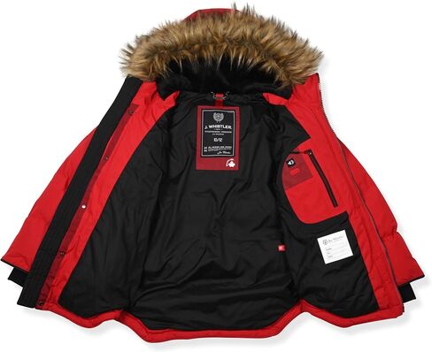 Golden Peak Boys Puffer Jacket Waterproof Winter Coat with Snorkel Hood Faux Fur Sizes 4-20 in Saudi Arabia