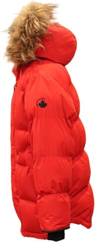 Golden Peak Boys Puffer Jacket Waterproof Winter Coat with Snorkel Hood Faux Fur Sizes 4-20 in Saudi Arabia
