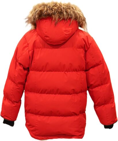 Golden Peak Boys Puffer Jacket Waterproof Winter Coat with Snorkel Hood Faux Fur Sizes 4-20 in Saudi Arabia