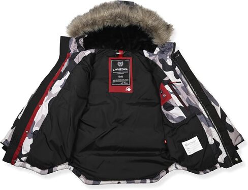 Golden Peak Boys Puffer Jacket Waterproof Winter Coat with Snorkel Hood Faux Fur Sizes 4-20 in Saudi Arabia