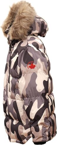 Golden Peak Boys Puffer Jacket Waterproof Winter Coat with Snorkel Hood Faux Fur Sizes 4-20 in Saudi Arabia