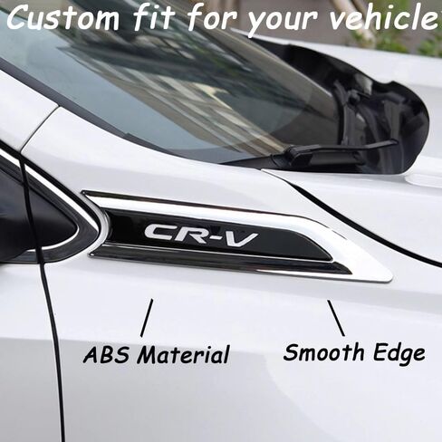 لـ Honda CRV 2017-2022 2pcs ABS ABS Air Vent Vent Hood Houd Fender Trim Side Wing Fender Emblem Emblem Decoration Cover Trim for Honda CRV 2017 2018 2019 2020 2021 2022 in Saudi Arabia