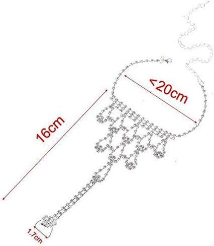 Tooluck Crown Rhinestone Ankle Chain Ladies Beach Wedding Foot Jewelry Party Accessories for Women and Girls in Saudi Arabia