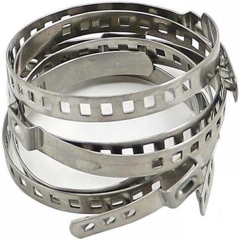 10PCS Universal Adjustable Drive Shaft CV Boot Clamp Kit For Axle CV Joint Boot Crimp Stainless Steel Compatible With Various Vehicles in Kuwait