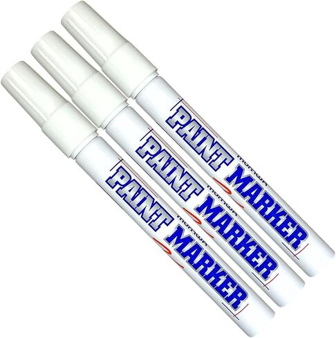 Paint Markers Oil-based Pen Permanent Waterproof Car Tire Tread Rubber Metal - 3 pcs (Yellow) in Saudi Arabia