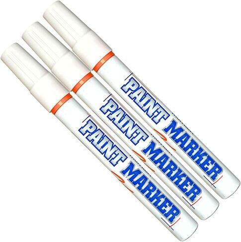 Paint Markers Oil-based Pen Permanent Waterproof Car Tire Tread Rubber Metal - 3 pcs (Yellow) in Saudi Arabia