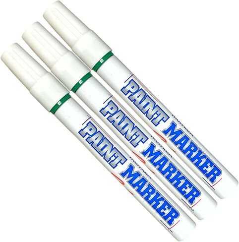 Paint Markers Oil-based Pen Permanent Waterproof Car Tire Tread Rubber Metal - 3 pcs (Yellow) in Saudi Arabia