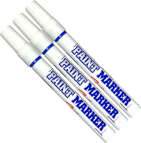 Paint Markers Oil-based Pen Permanent Waterproof Car Tire Tread Rubber Metal - 3 pcs (Yellow) in Saudi Arabia