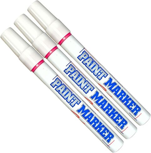 Paint Markers Oil-based Pen Permanent Waterproof Car Tire Tread Rubber Metal - 3 pcs (Yellow) in Saudi Arabia