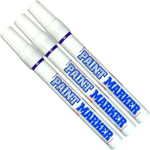 Paint Markers Oil-based Pen Permanent Waterproof Car Tire Tread Rubber Metal - 3 pcs (Yellow) in Saudi Arabia