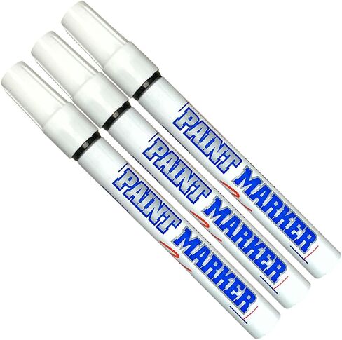Paint Markers Oil-based Pen Permanent Waterproof Car Tire Tread Rubber Metal - 3 pcs (Yellow) in Saudi Arabia