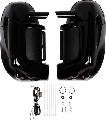 TCMT Lower Vented Leg Fairings + 6.5" Speaker Box Pods Fits For Harley Road King Road Glide Street Glide Electra Glide Ultra-Classic 1983-2013 in Kuwait