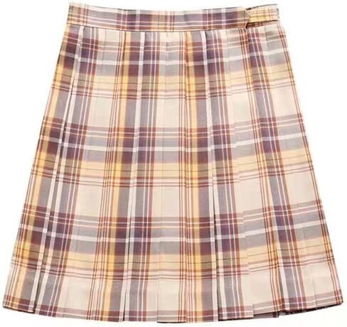 Women's College Style JK Plaid Pleated Skirt School Cheerleading Mini Skirt Sports Tennis Skirt Send Bow Tie in Saudi Arabia