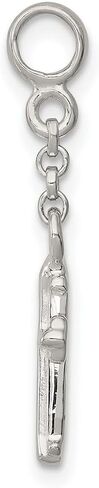 JewelryWeb 925 Sterling Silver Silver Confled Deneral Cross 1/2inch Dangle Enhancer Charm 26 × 8 مم قلادة قلادة واسعة للنساء in Saudi Arabia